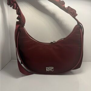 Steve Madden Burgundy Crescent Shoulder Bag